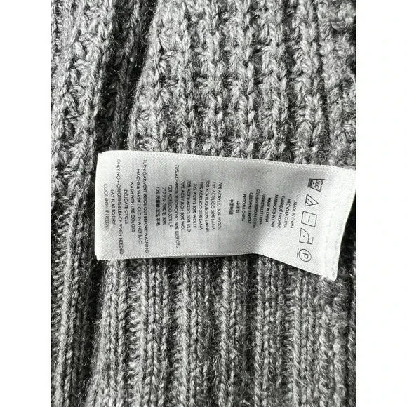 Womens Michael Kors Gray Metal Toggle Cardigan Sweater Wool Blend Size M EUC - Picture 12 of 13